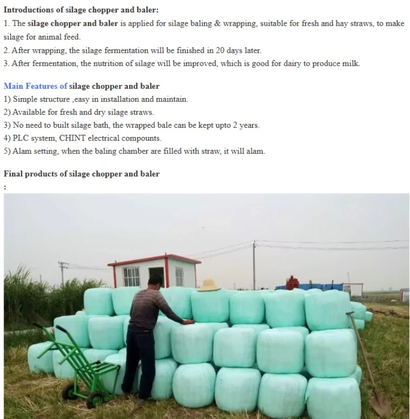 Hot Selling in the Middle East - مراجعة Silage Baler Machine وسعره